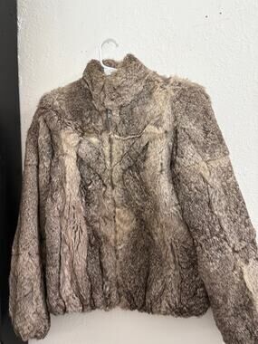 Vintage Wilsons Suede & Leather Genuine Rabbit Fur Jacket